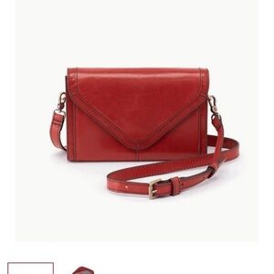 HOBO Red Leather Crossbody Bag